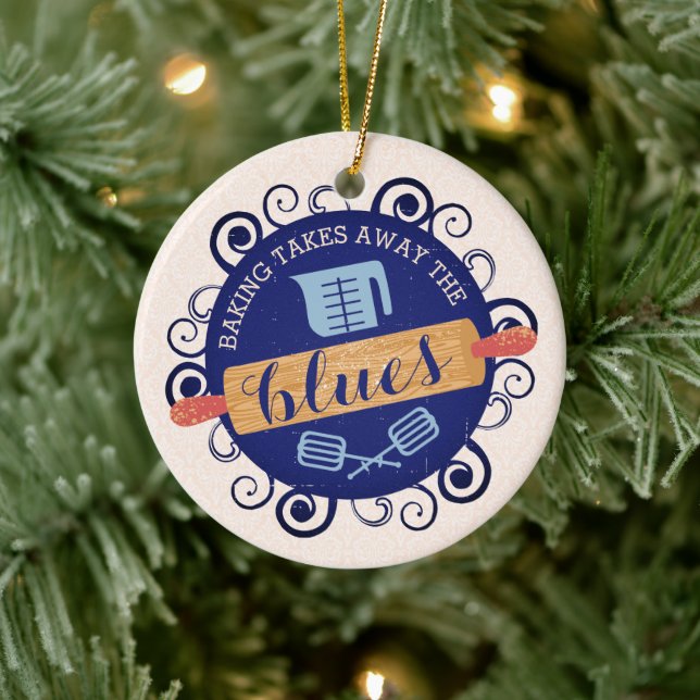 Backbäckerei rollend Button Süßigkeiten Weihnachts Keramik Ornament (Baum)