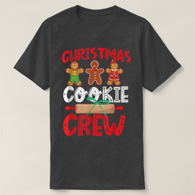 Backbackwein Weihnachtskeks Lebkuchen Crew Mann T-Shirt (Design vorne)