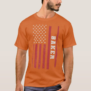 Backbaker Cooking Cupcake Cupcake USA Fahne T-Shirt