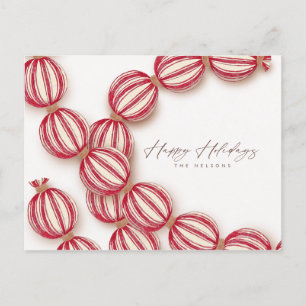 Backball Garland Holiday Post Card Postkarte