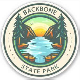 Backbone Staat Park Iowa Abzeichen Aufkleber