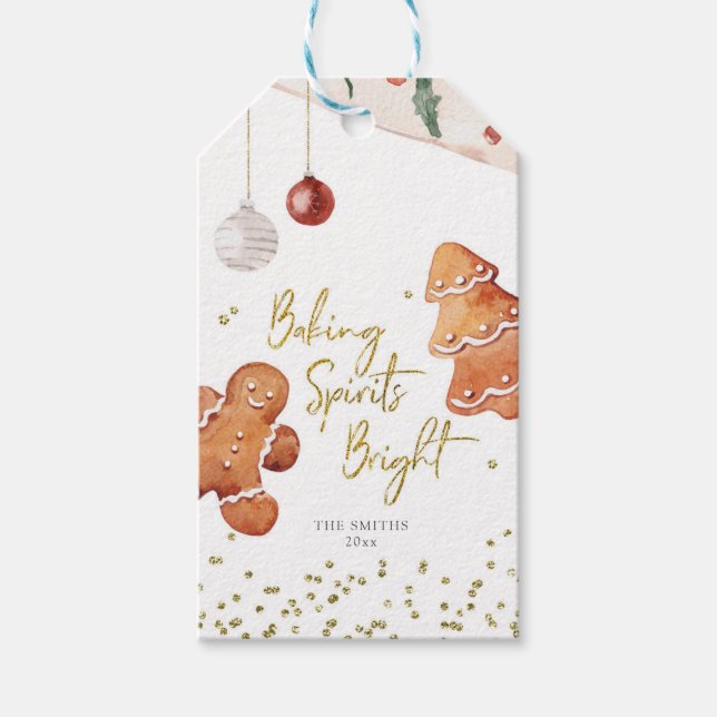 Backbriefe Bright Gingerbrot Geschenkanhänger (Vorderseite)