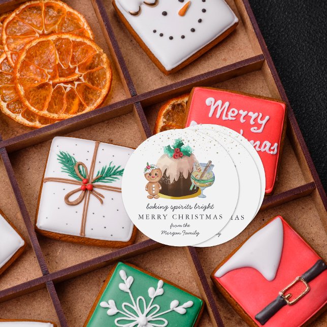 Backbrillanz | Weihnachtsfeiertag Runder Aufkleber (Von Creator hochgeladen)