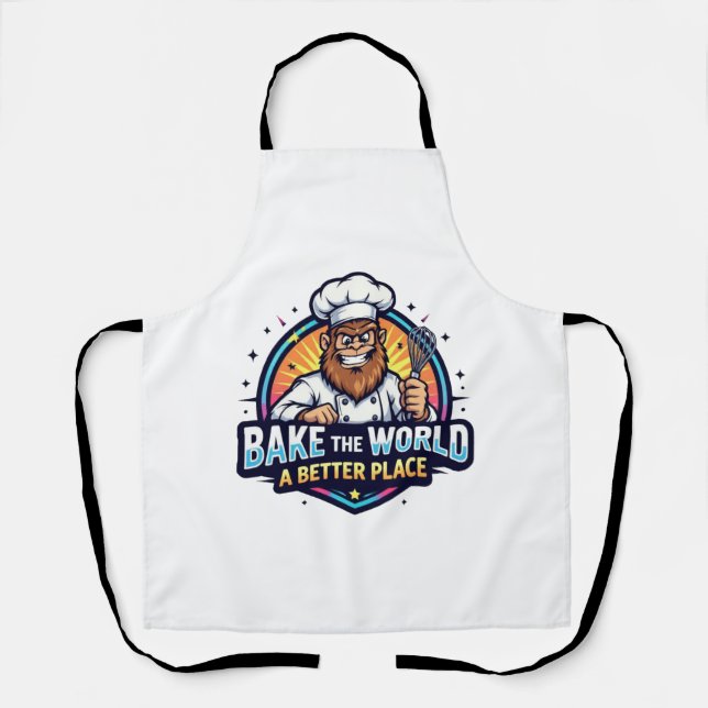 Backe der Welt einen besseren Ort Schürze (Vorderseite)