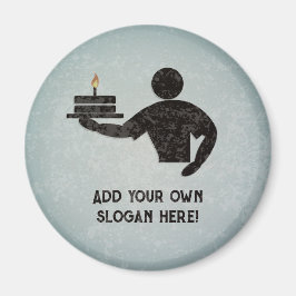 Backed a Cake - fügen Sie einen eigenen Text zum S Magnet