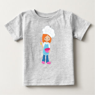 Backen, Bäcker, Konditorei Koch, Niedliches Mädche Baby T-shirt