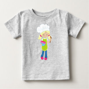 Backen, Bäckerei, Bäckerei, Niedliches Mädchen, Bl Baby T-shirt