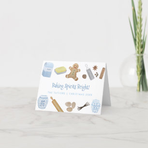 Backen belebt den Weihnachtsmann-Gingerbread-Mann- Feiertagskarte
