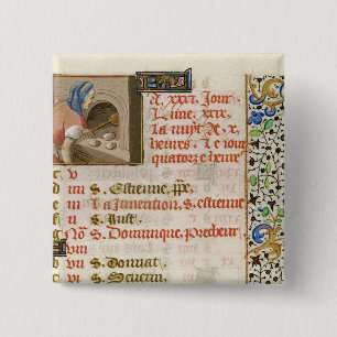 Backen-Brot, von einem Buch von Stunden Button