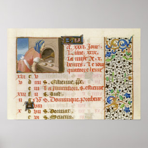 Backen-Brot, von einem Buch von Stunden Poster