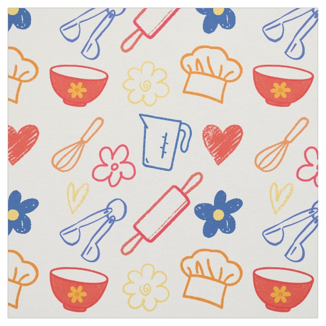 Backen Doodles für Kinder und Oma Stoff (Muster)