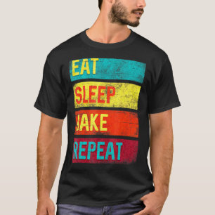 Backen Essen Schlafkuchen wiederholen T-Shirt