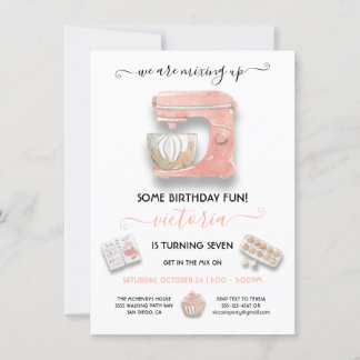 Backen Geburtstagsparty Mixer Einladung
