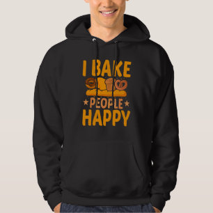 Backen Ich backe Menschen glücklich Brotbäcker W Hoodie