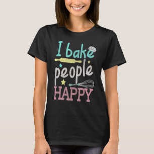 Backen Ich backe Menschen glücklichen Konditorei K T-Shirt