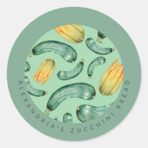 Backen Ihr Name Zucchinibrot Runder Aufkleber