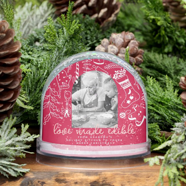 Backen ist Liebe, die essbar Green Foto Urlaub gem Schneekugeln (Winter)