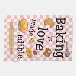 Backen ist Liebe essbar gemacht: Bäcker Geschirrtuch