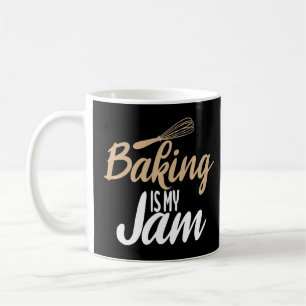 Backen ist mein Konfitüre, der Backbäcker kocht Kaffeetasse