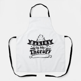 Backen ist mein Therapiebäcker Schürze