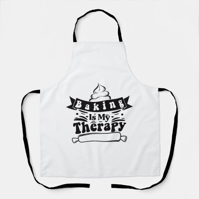 Backen ist mein Therapiebäcker Schürze (Vorderseite)