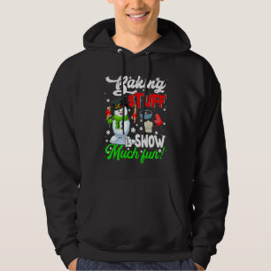 Backen ist schnee viel Spaß Xmas Schneemann Mittag Hoodie