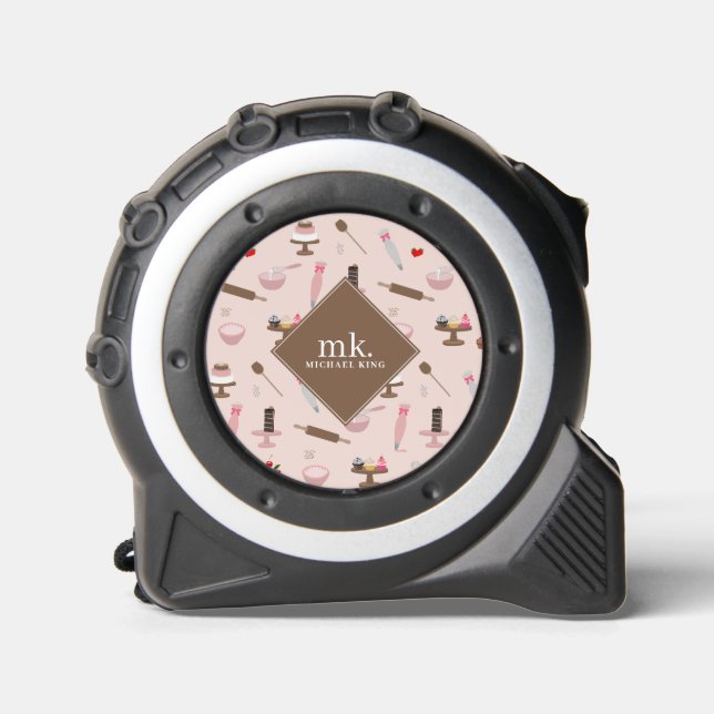 Backen & Kochen Backwaren Kochen Monogramm Maßband (Vorderseite)