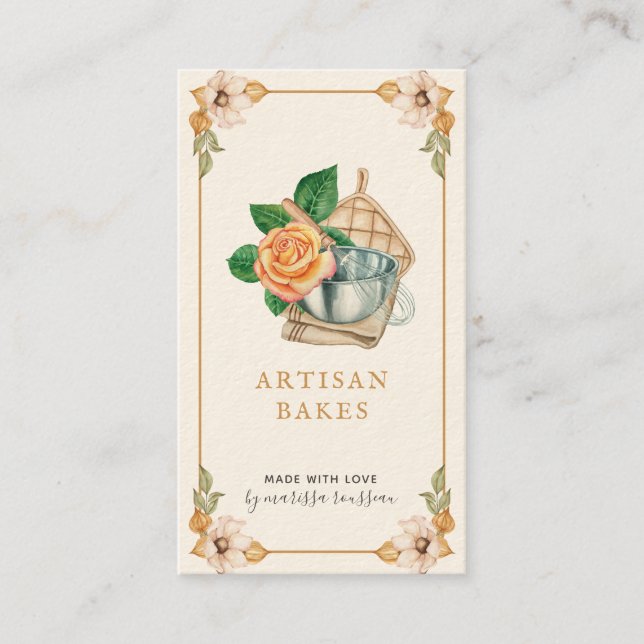 Backen & Kochen Utensidische Bäckereien Visitenkarte (Vorderseite)