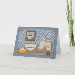 Backen-Lebkuchen-Mann-Weihnachtskarte Feiertagskarte