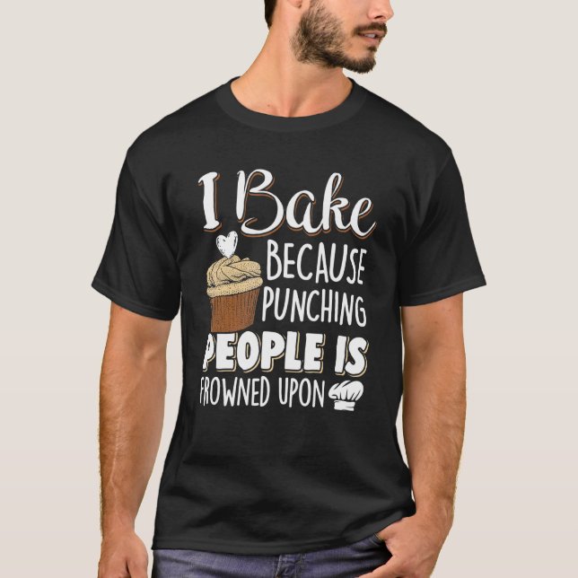 Backen Leute Bäcker & Cupcake T-Shirt (Vorderseite)