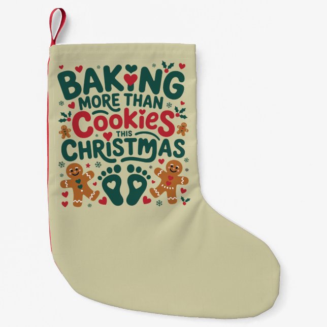 Backen mehr als Cookies Diese Weihnachtsschwangers Kleiner Weihnachtsstrumpf (Vorderseite)