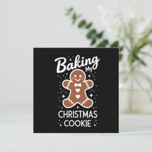 Backen meines Weihnachtscookie-Maternity-Schwanger Feiertagskarte