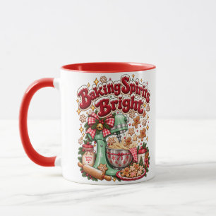 Backen mit festlicher Weihnachts-Gingerbread-Retro Tasse