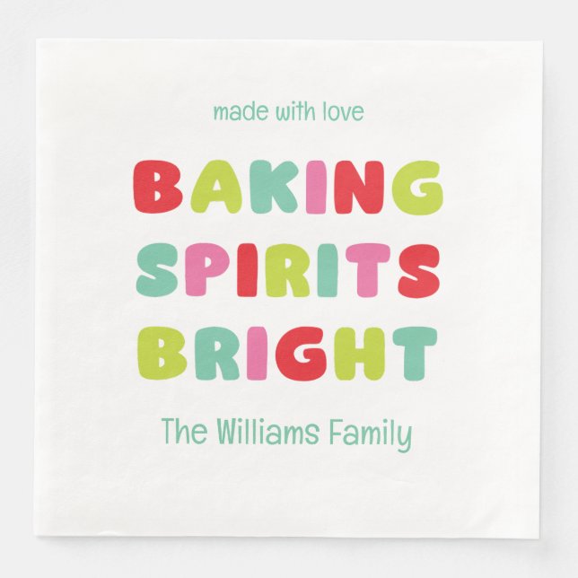 Backen mit Freude Serviette (Vorderseite)