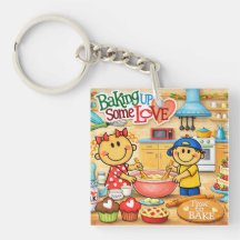 Backen mit Liebe Schlüsselanhänger