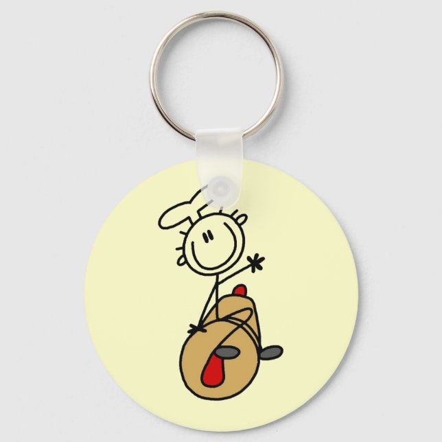 Backen mit rollendem Button Schlüsselanhänger (Vorderseite)