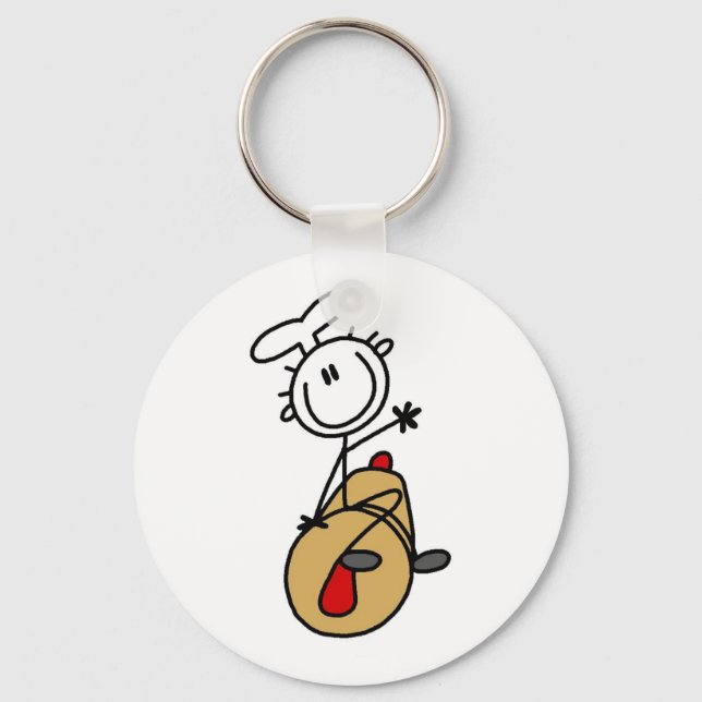 Backen mit rollendem Button Schlüsselanhänger (Vorderseite)