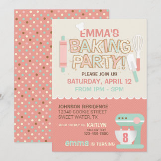 Backen Party Cookie Briefe Geburtstag Einladung