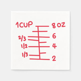 Backen Party Messung Cup Napkin Serviette