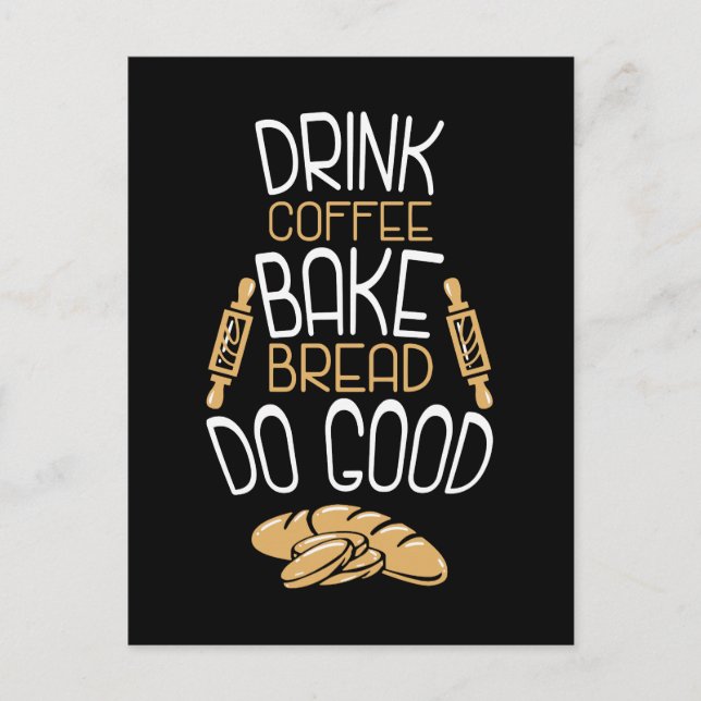 Backen Postkarte (Vorderseite)