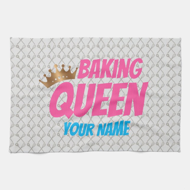 Backen Queen Pattern für Kuchen und Süßigkeiten Li Geschirrtuch (Horizontal)