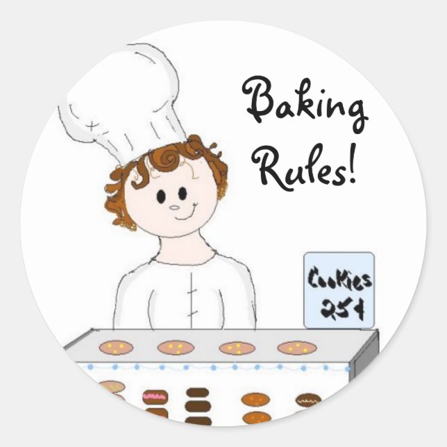 Backen Runder Aufkleber (Vorderseite)