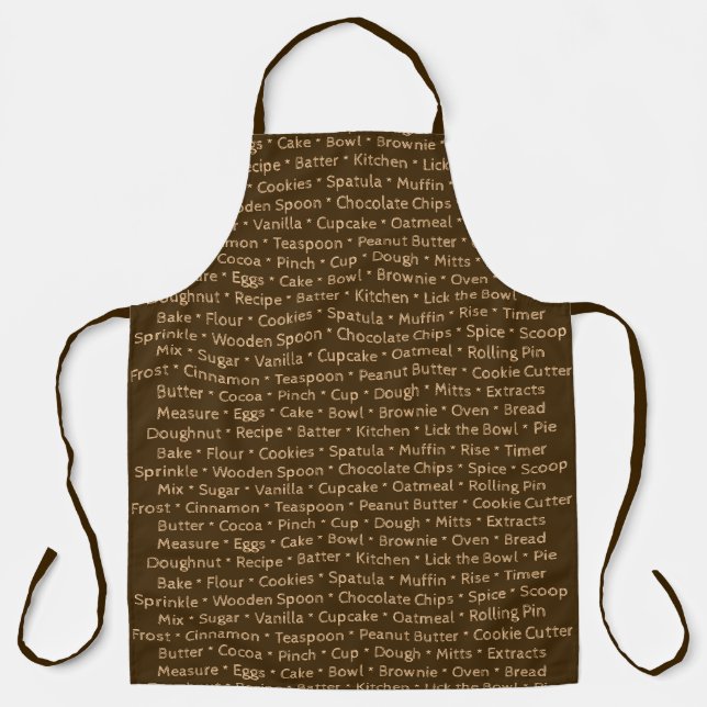 Backen-Schürze mit Worten Schürze (Vorderseite)
