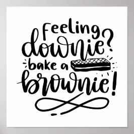 Backen Sie ein Brownie für ein Baker-Geschenk Poster