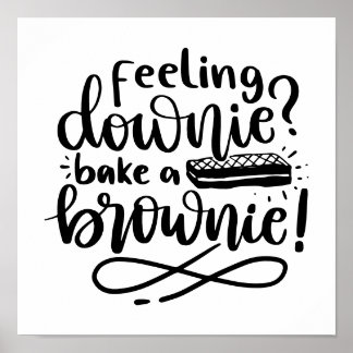 Backen Sie ein Brownie für ein Baker-Geschenk Poster