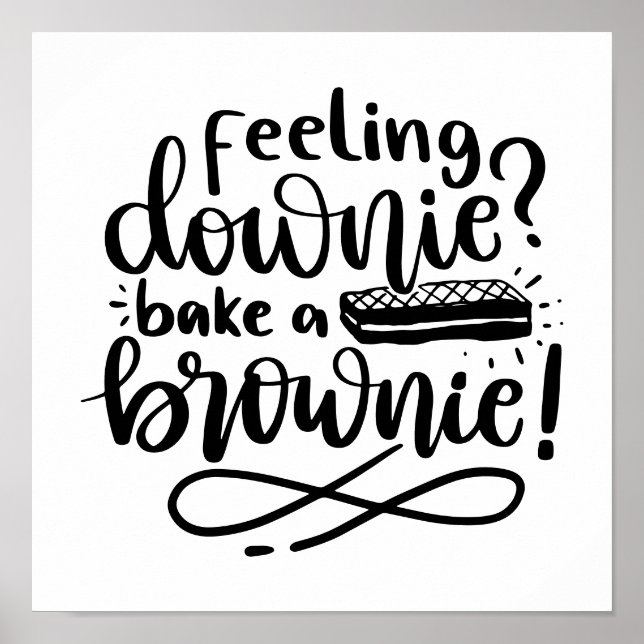 Backen Sie ein Brownie für ein Baker-Geschenk Poster (Vorne)