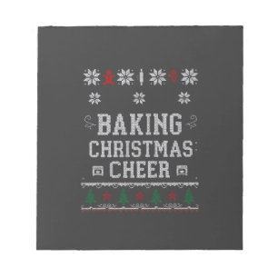 Backen Sie Weihnachtsfreude Lebkuchen Ofen Strickm Notizblock