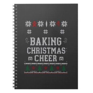 Backen Sie Weihnachtsfreude Lebkuchen-Ofen-Strickm Notizblock