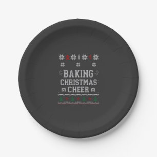 Backen Sie Weihnachtsfreude Lebkuchen-Ofen-Strickm Pappteller