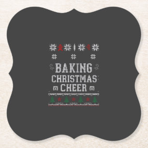 Backen Sie Weihnachtsfreude Lebkuchen-Ofen Strickm Untersetzer